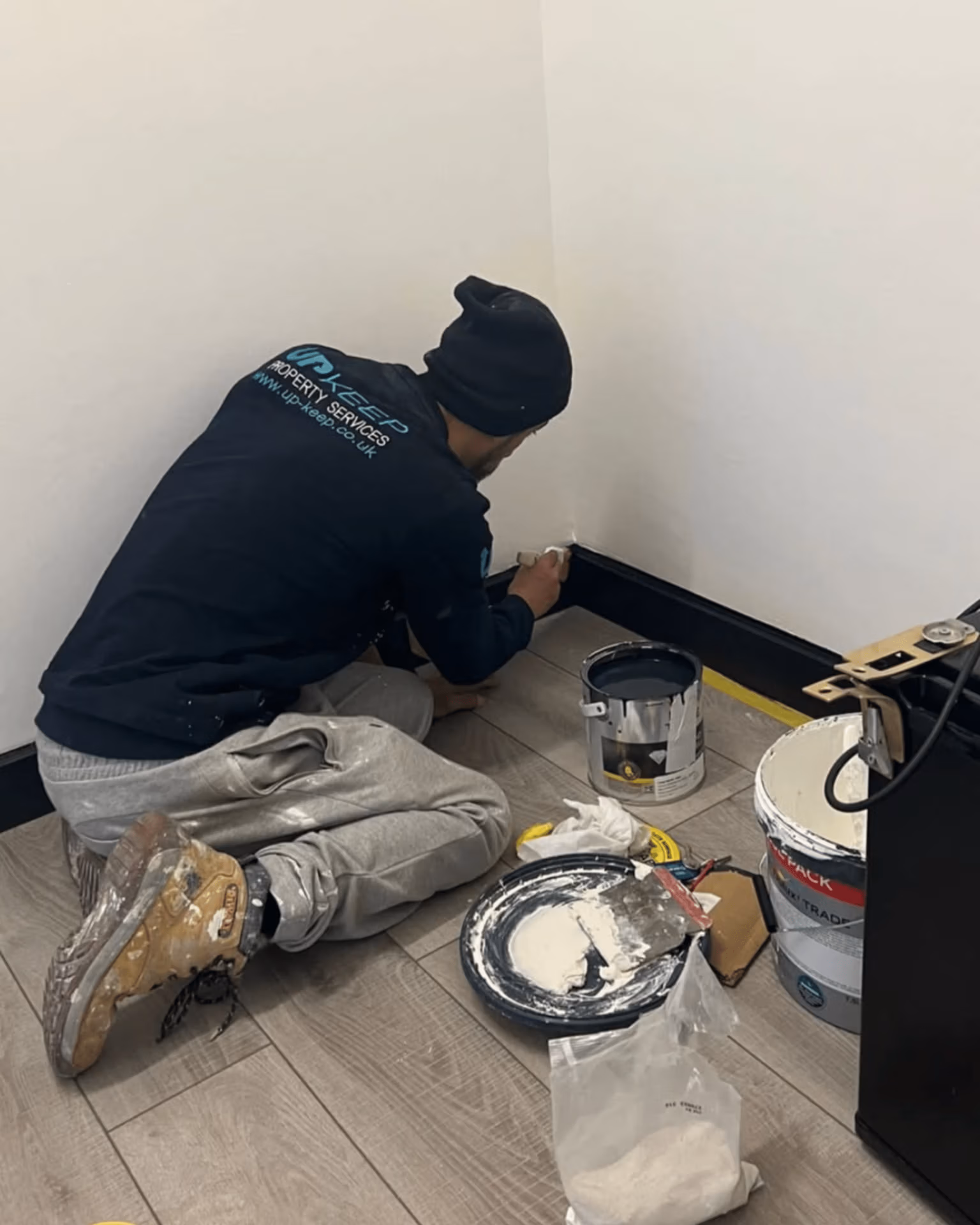 UpKeep engineer carrying out responsive repairs on a London council property