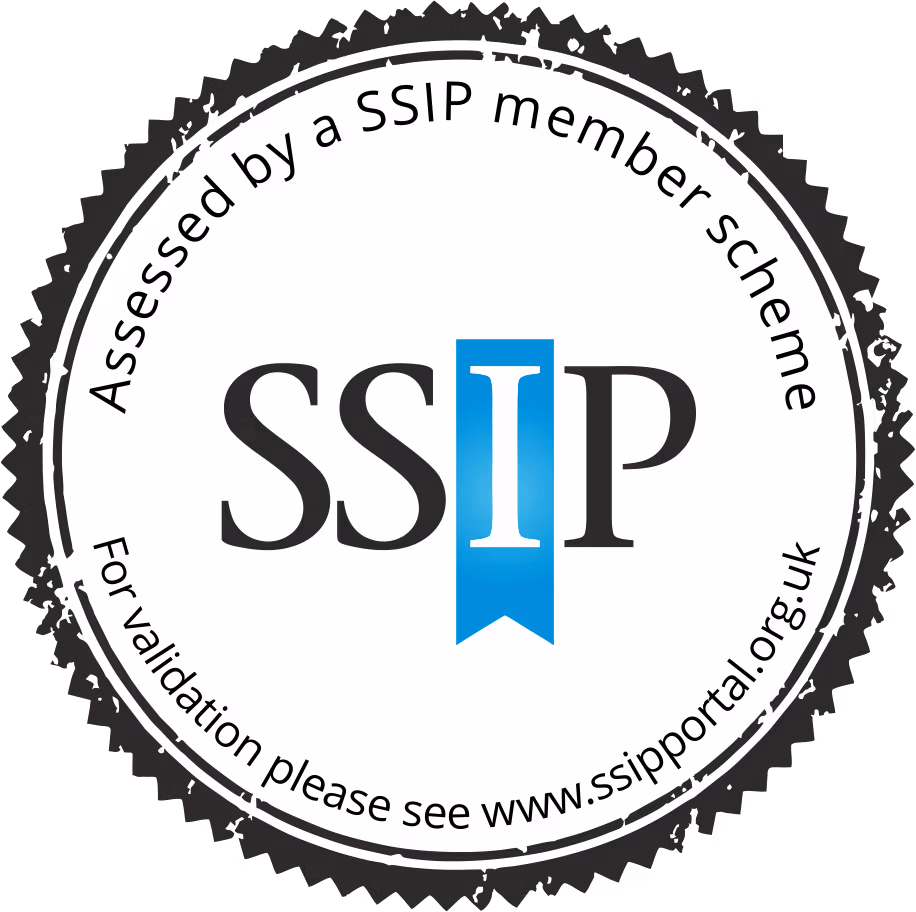 SSIP (Safety Schemes in Procurement) supplier logo – UpKeep UK is assessed by a SSIP member scheme