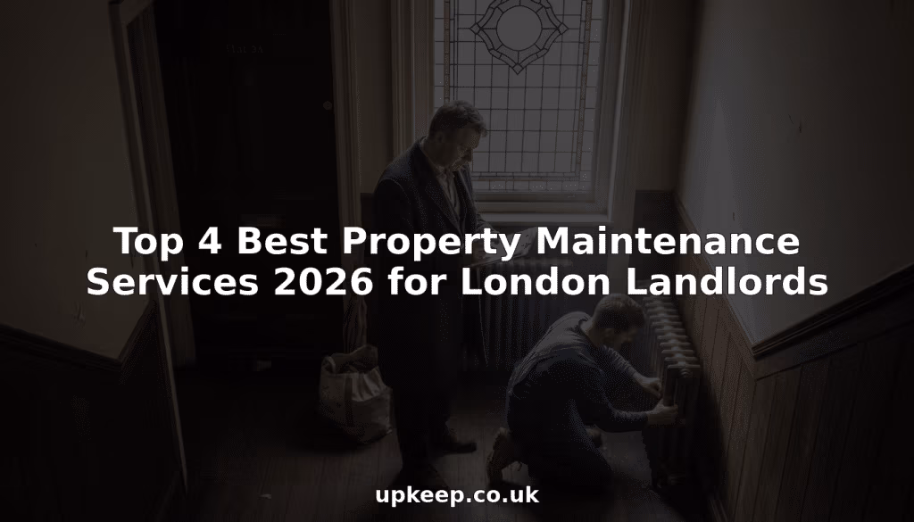 London landlord inspects maintenance service in hallway