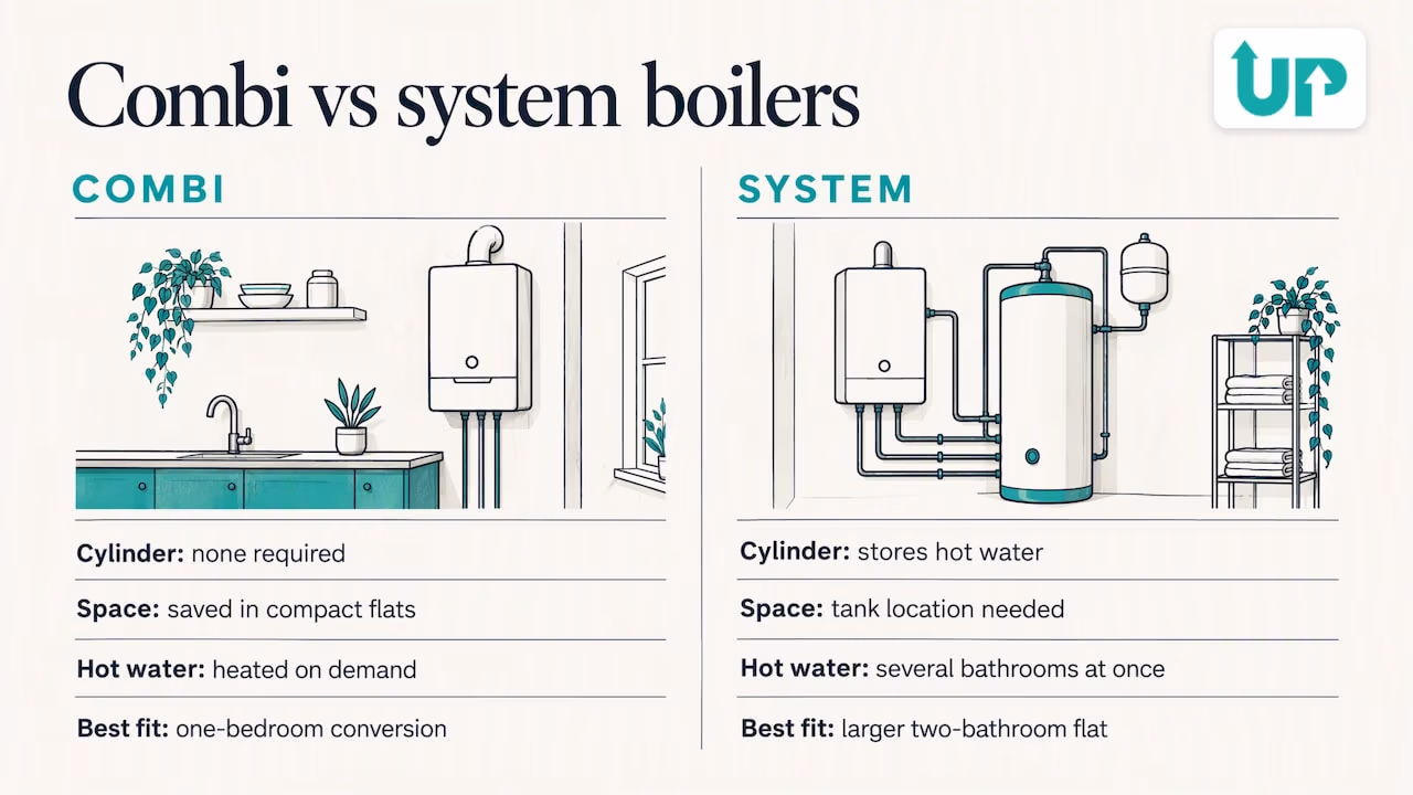 Combi and system boiler comparison for flats